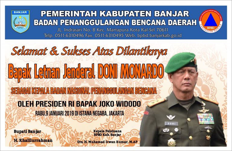 Ucapan Kepala Badan Nasional Penanggulangan Bencana