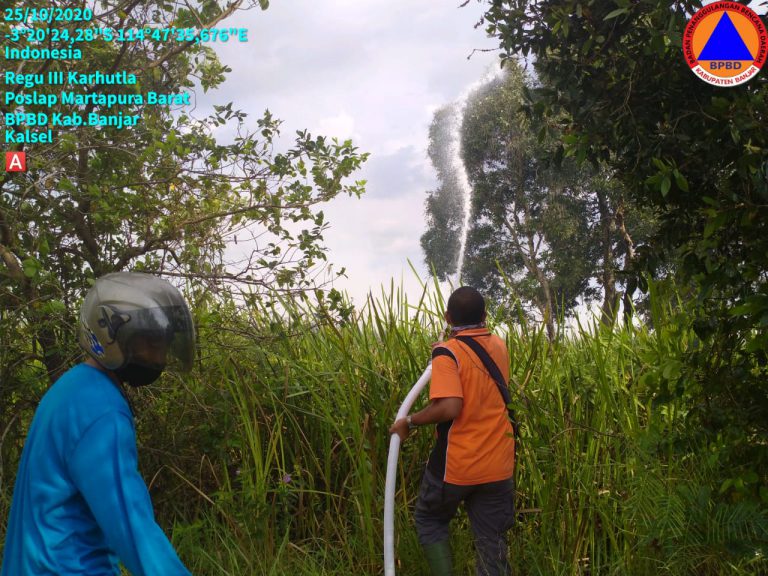 Kebakaran Lahan Desa Sungai Rangas Ulu Kec. Martapura Barat