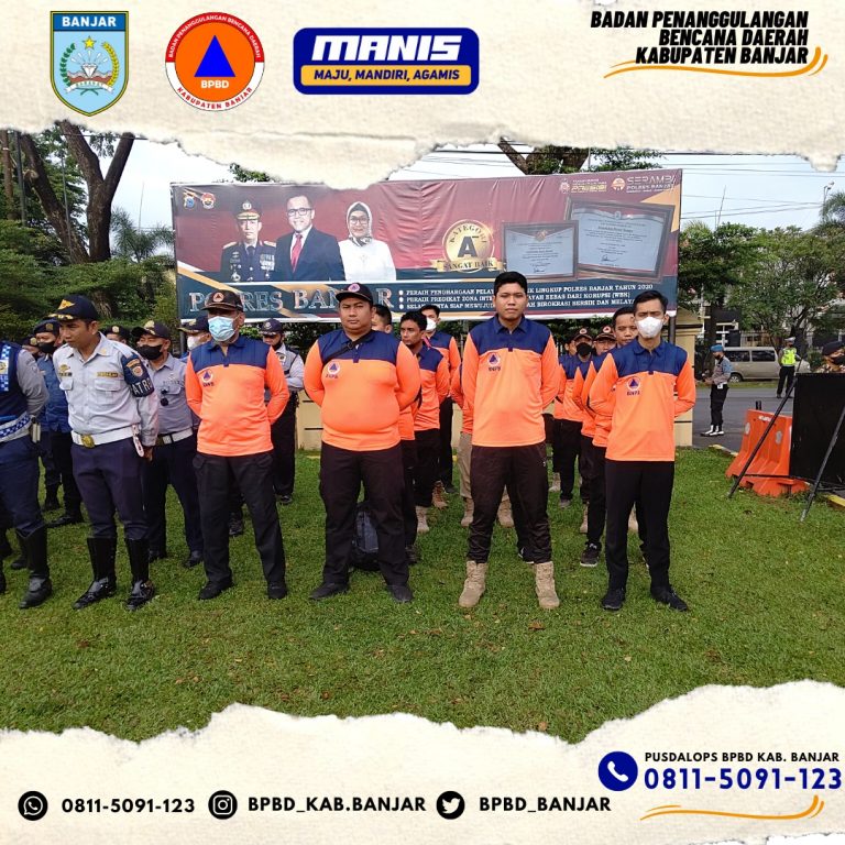 Apel Gelar Pasukan Operasi Lilin Intan 2022 dan tahun baru 2023 wilayah kabupaten banjar.