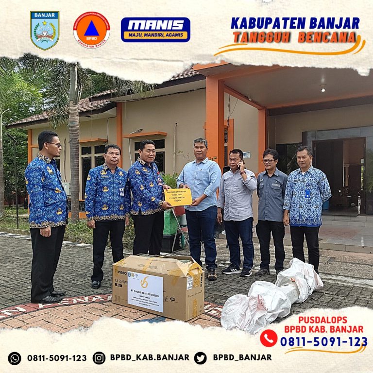 BPBD KAB. BANJAR MENDAPAT BANTUAN TENDA DARI PT BUMI RANTAU ENERGI
