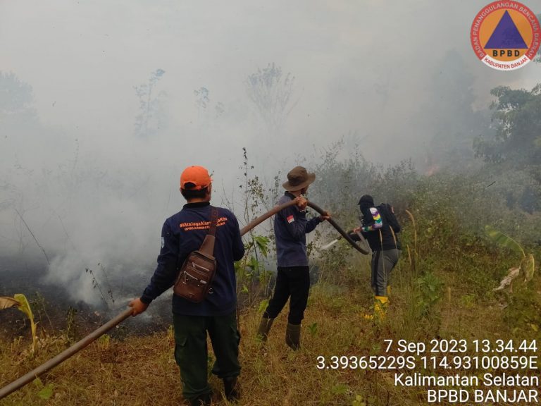 Angin Kencang Sulitkan Tim Gabungan Atasi Karhutla di Sungai Arfat