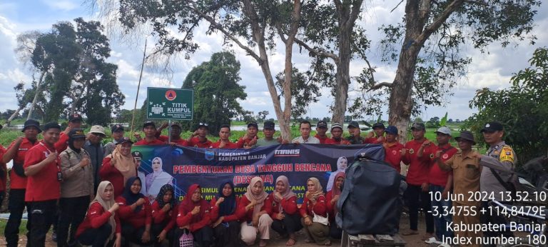 BPBD Kab. Banjar Membentuk Desa Tanguh Bencana di Desa Mungu Raya Kecamatan Astambul