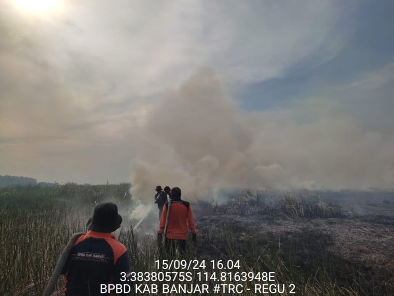 Posko Gabungan BPBD Kab. Banjar Berhasil Padamkan Karhutla di Dekat Makam Datu Bagul