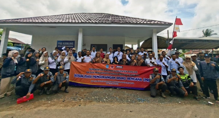 BPBD Kabupaten Banjar Laksanakan Sosialisasi Pengurangan Risiko Bencana di Desa Jambu Burung