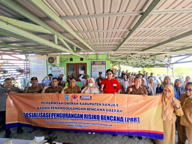 BPBD Kabupaten Banjar Sosialisasikan Pengurangan Risiko Bencana di Desa Pasar Kamis