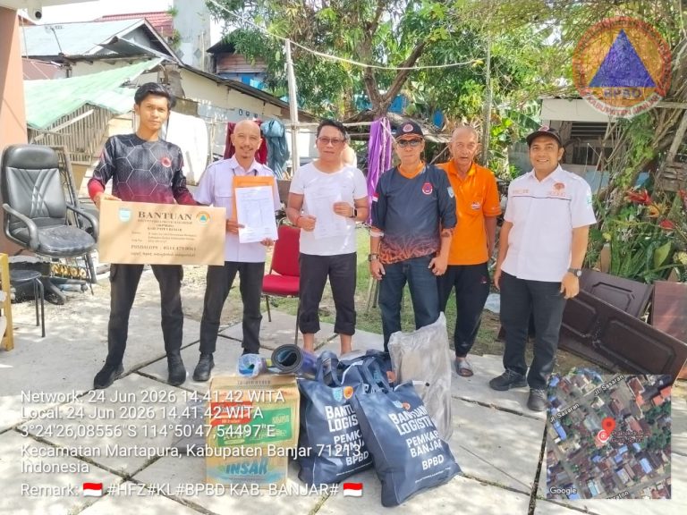 Pemkab Banjar melalui BPBD Salurkan Bantuan Logistik untuk Korban Kebakaran di Kelurahan Keraton Martapura